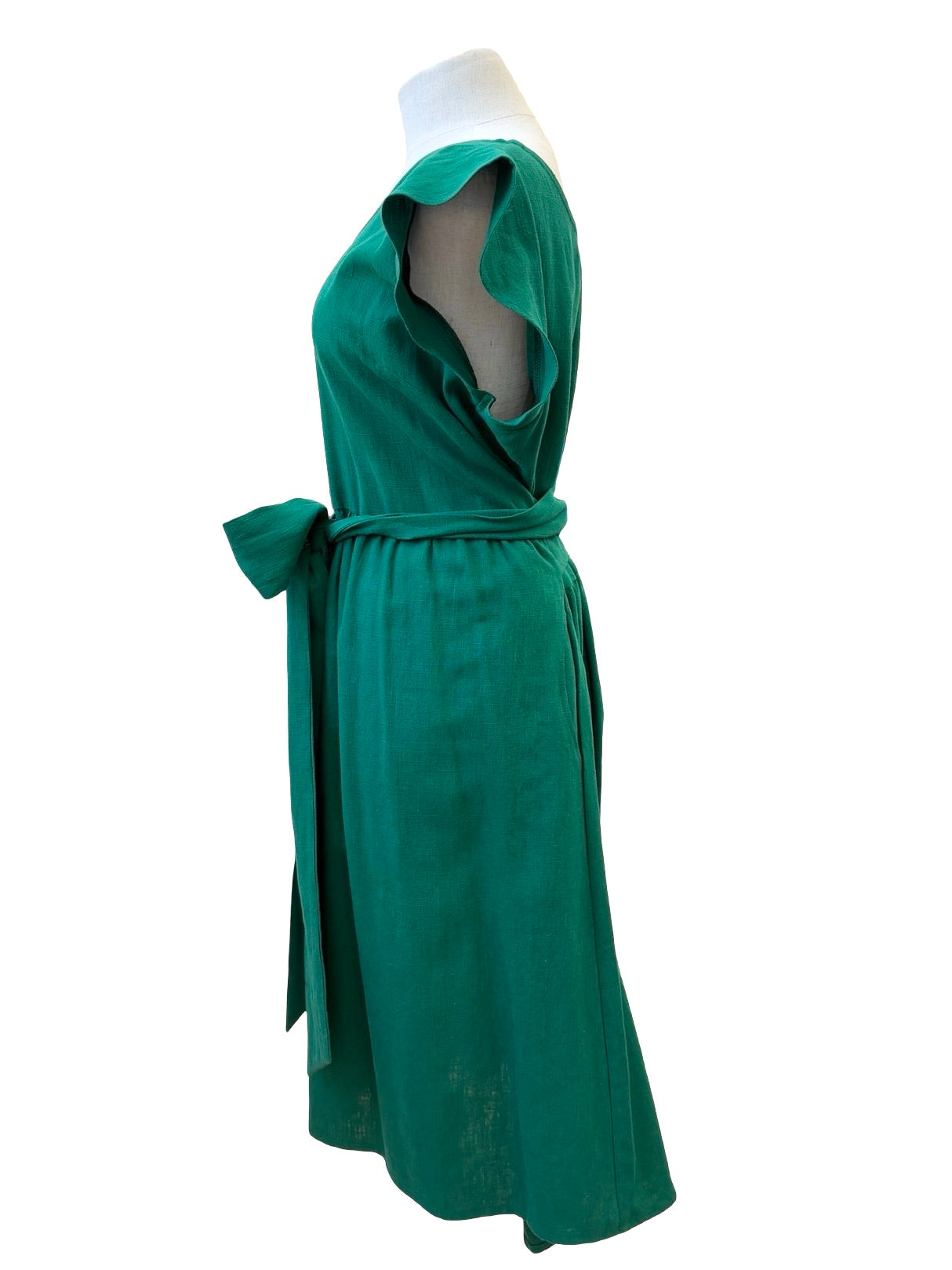 "Mollie" Dress - Emerald Linen