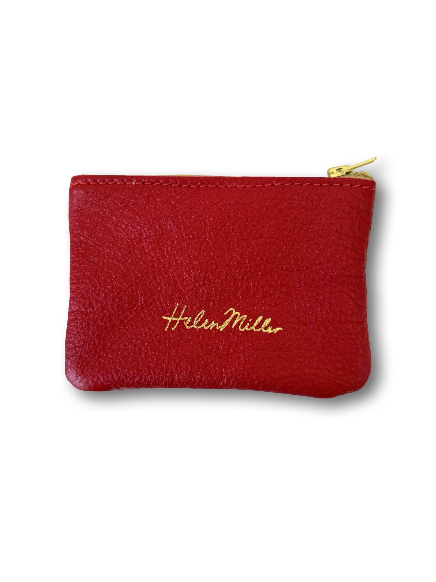 Leather Coin Purse - 12cm - Red
