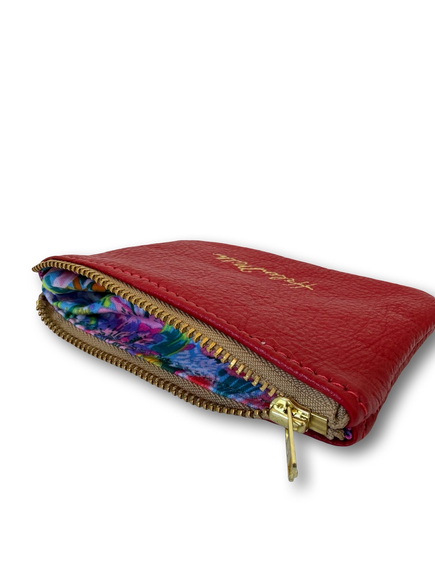 Leather Coin Purse - 12cm - Red