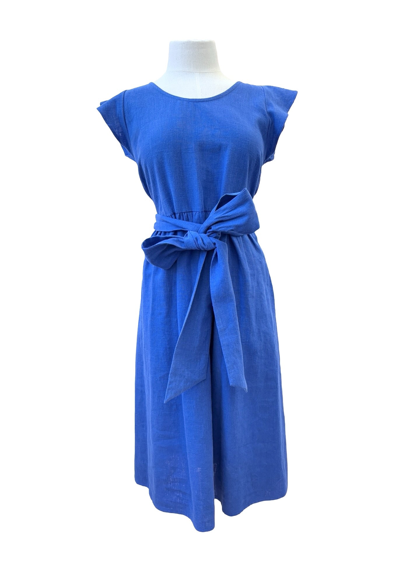 "Mollie" Dress - Cobalt Linen