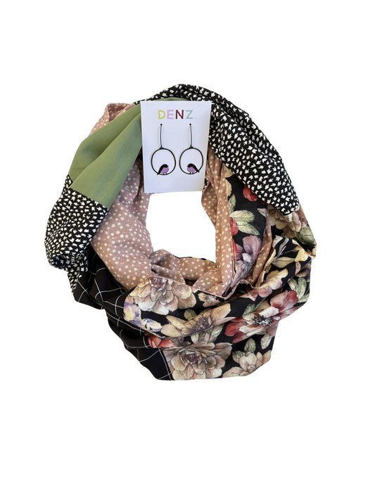Infinity Scarf - Vintage Florals / Dusty Pink