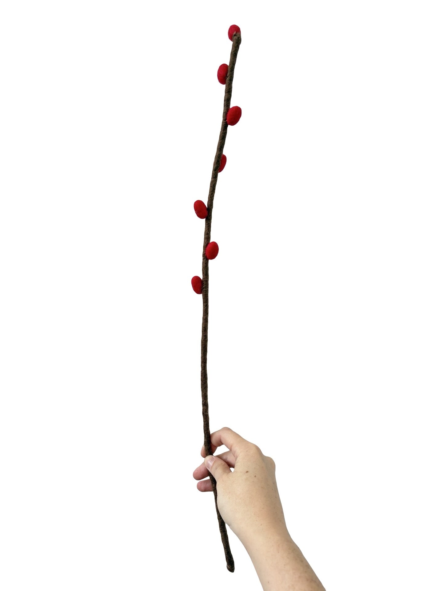 Bud Stem - NZ Felted Wool - Red