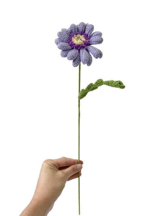 Crocheted Gerbera - Purple