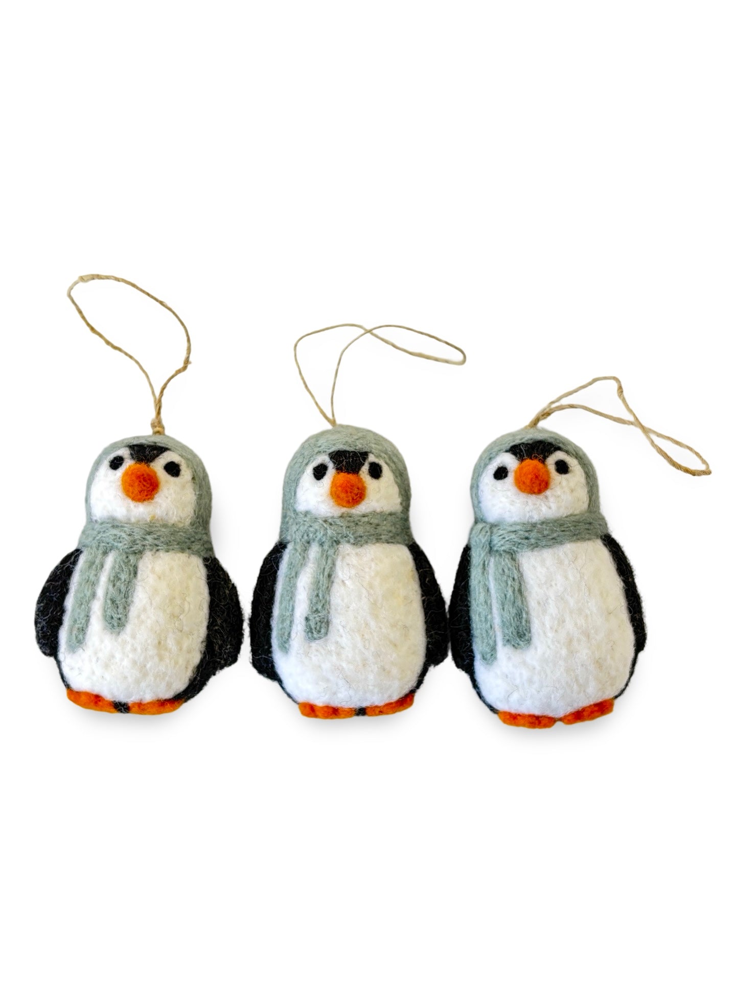 Felted Wool Penguin - Ice Blue