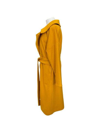 Wool Blend Niki Coat (with buttons) - Mustard
