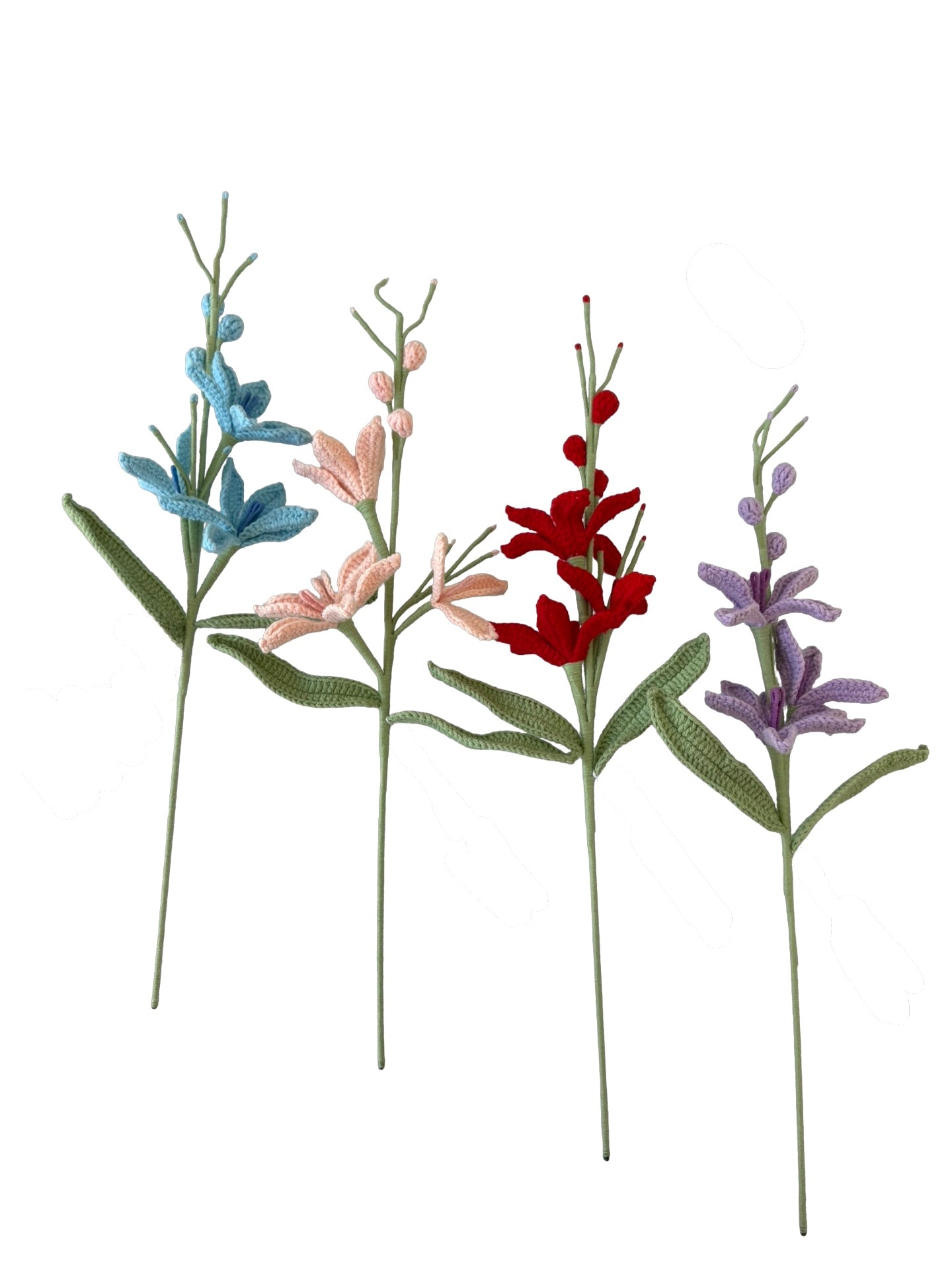 Crochet Orchid Flame - White