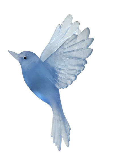 Fernbird / Mātātā - Pale Cobalt - Glass artwork by Luke Jacomb