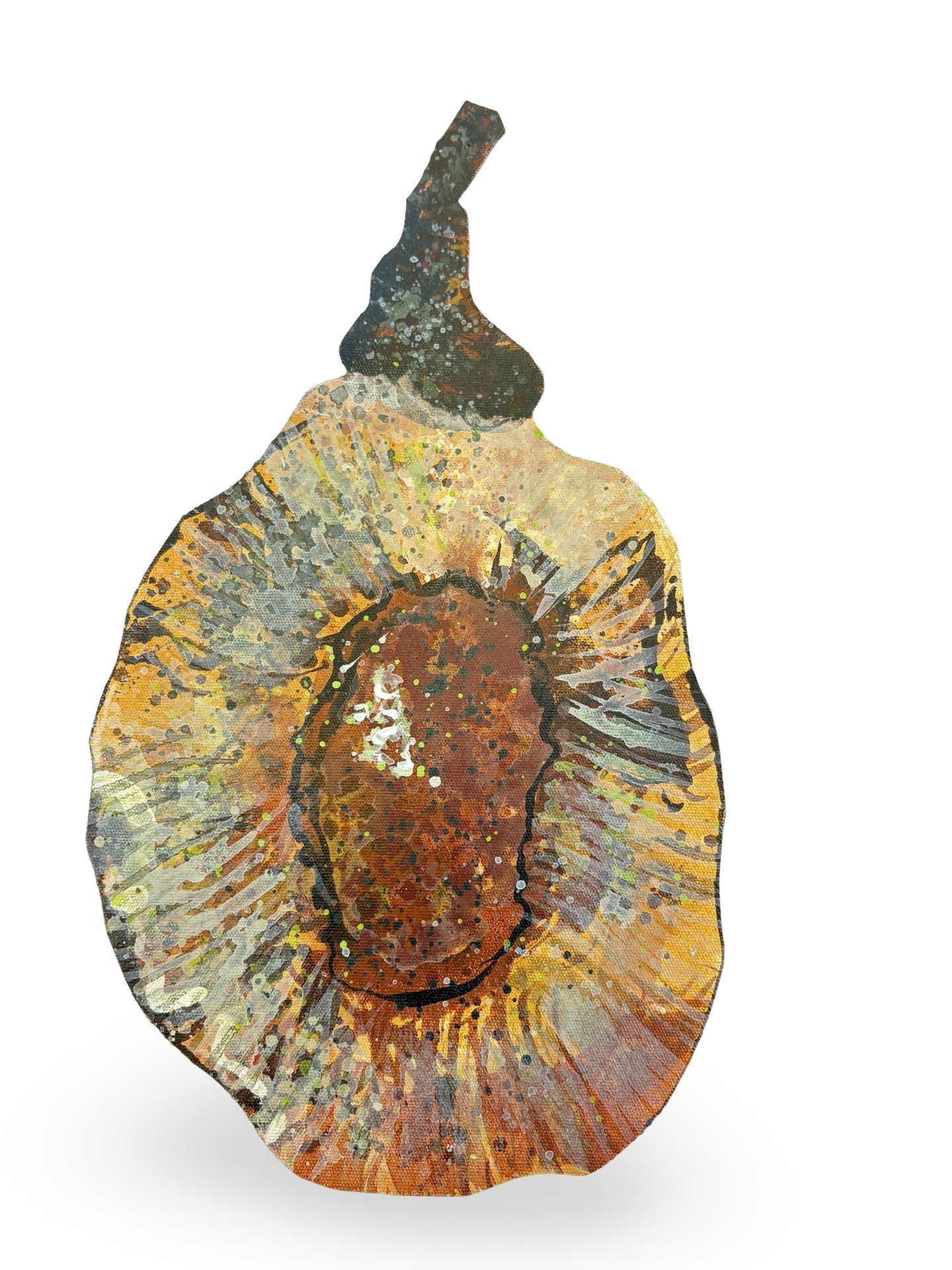 Slippery Elm Seed Pod Canvas Artwork - "Healing" (25099)