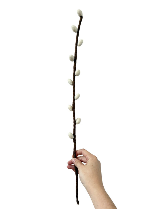 Bud Stem - NZ Felted Wool - White