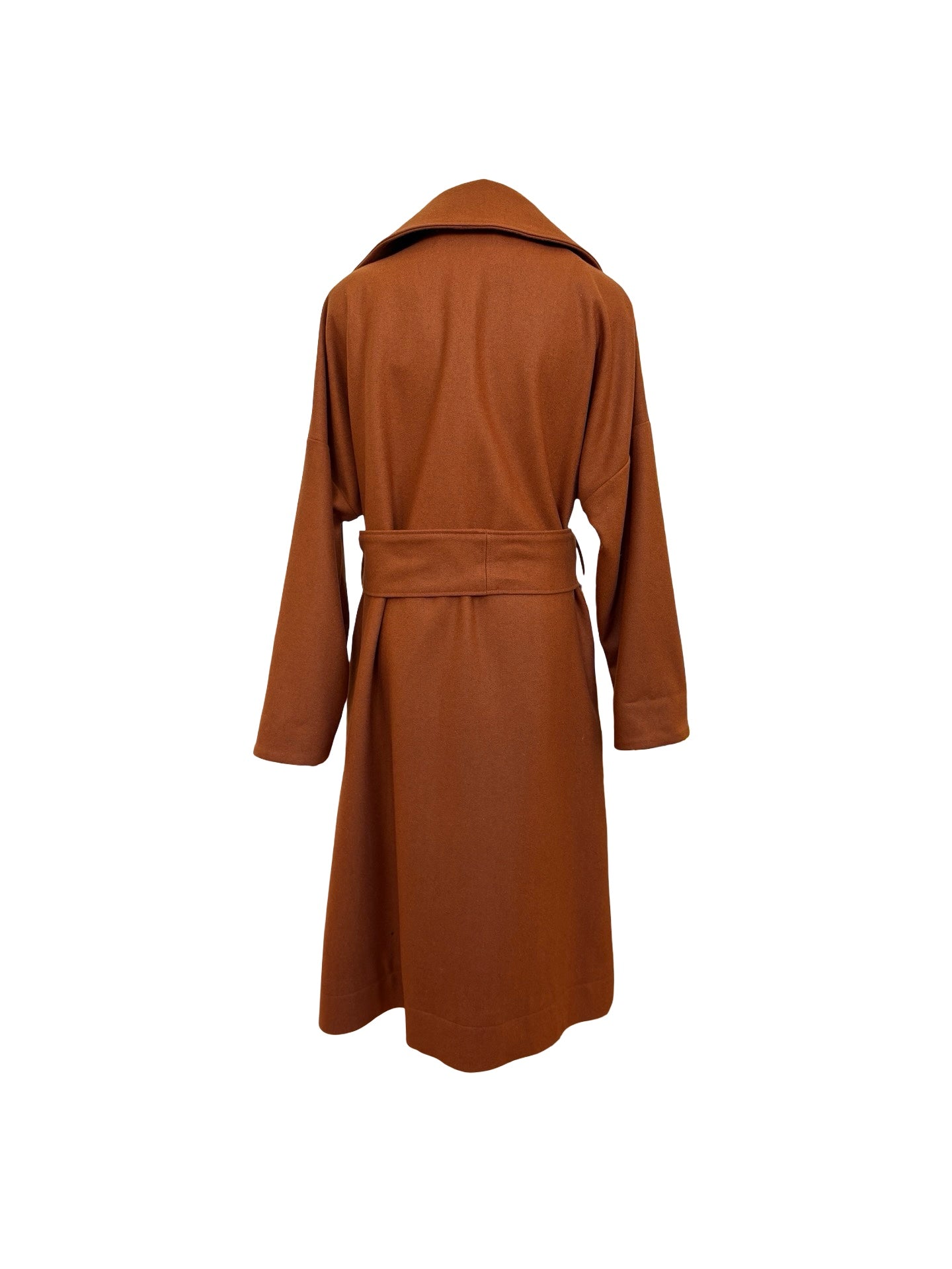 Wool Blend "Niki" Coat - Burnt Orange