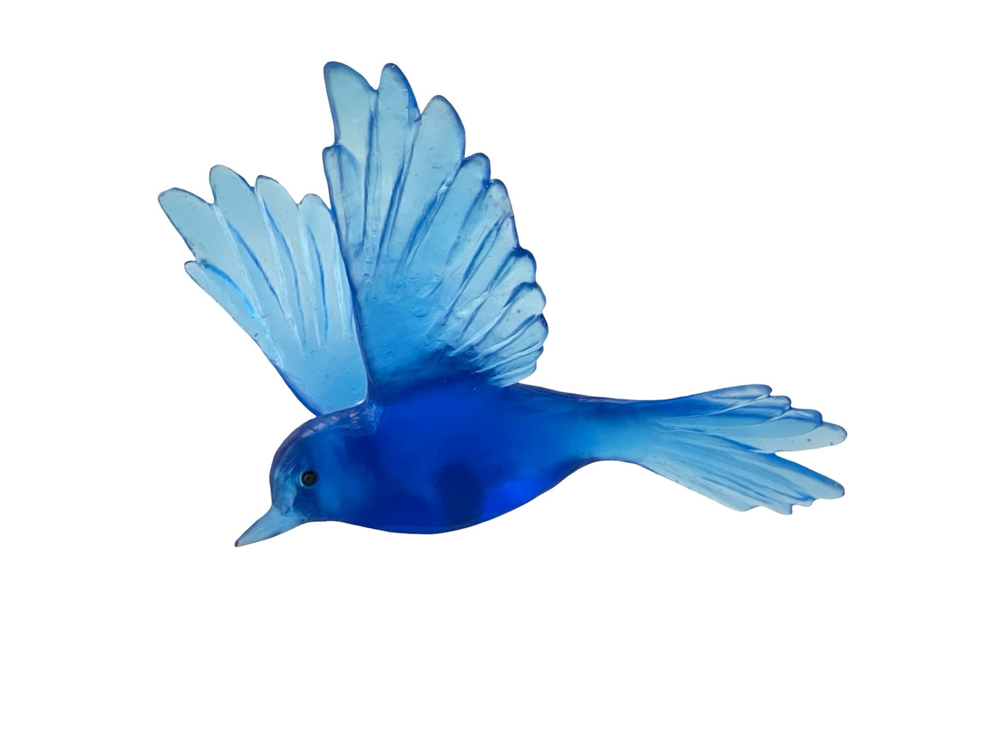 Fernbird / Mātātā - Aquamarine - Glass artwork by Luke Jacomb