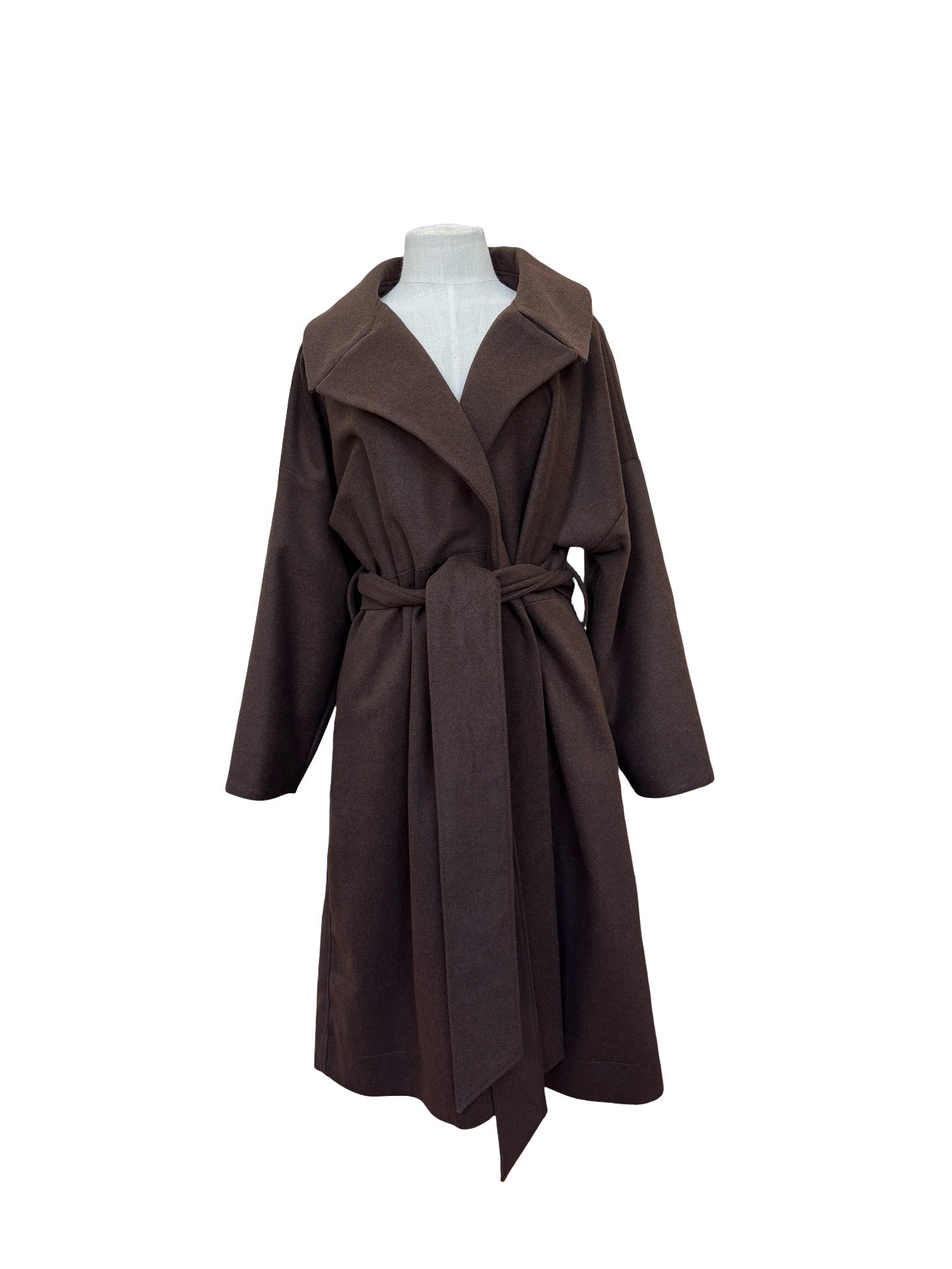 Wool Blend "Niki" Coat - Chocolate