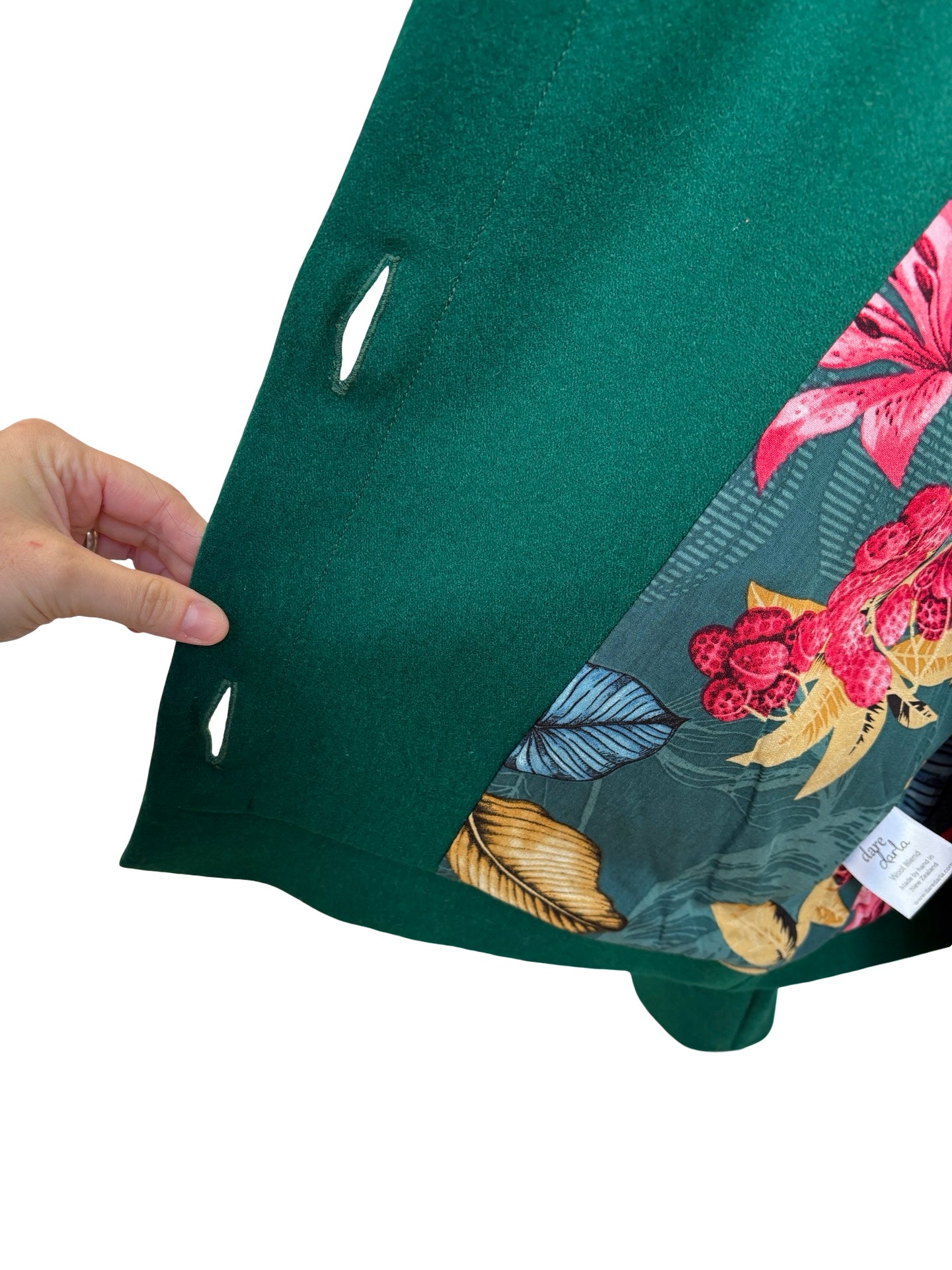"Ava" Wool Blend Jacket - Emerald Green