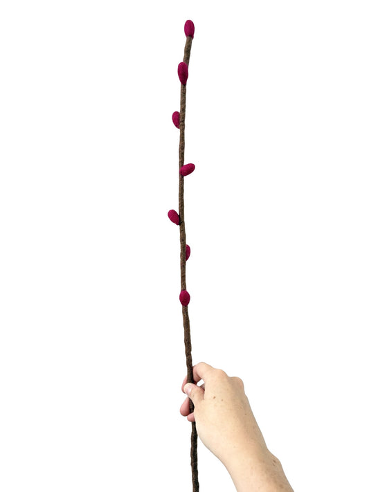 Bud Stem - NZ Felted Wool - Magenta