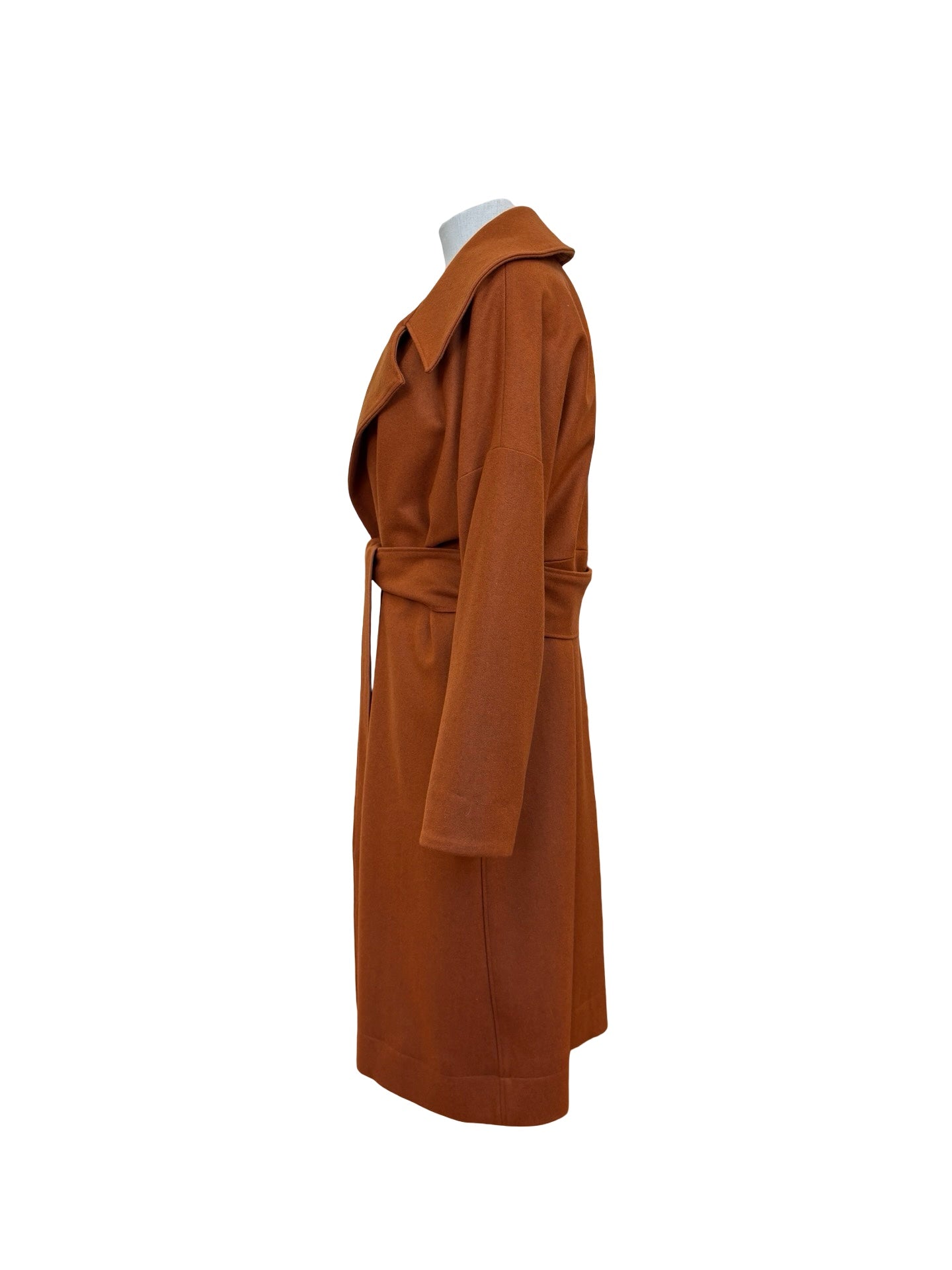 Wool Blend "Niki" Coat - Burnt Orange