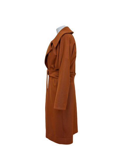 Wool Blend "Niki" Coat - Burnt Orange