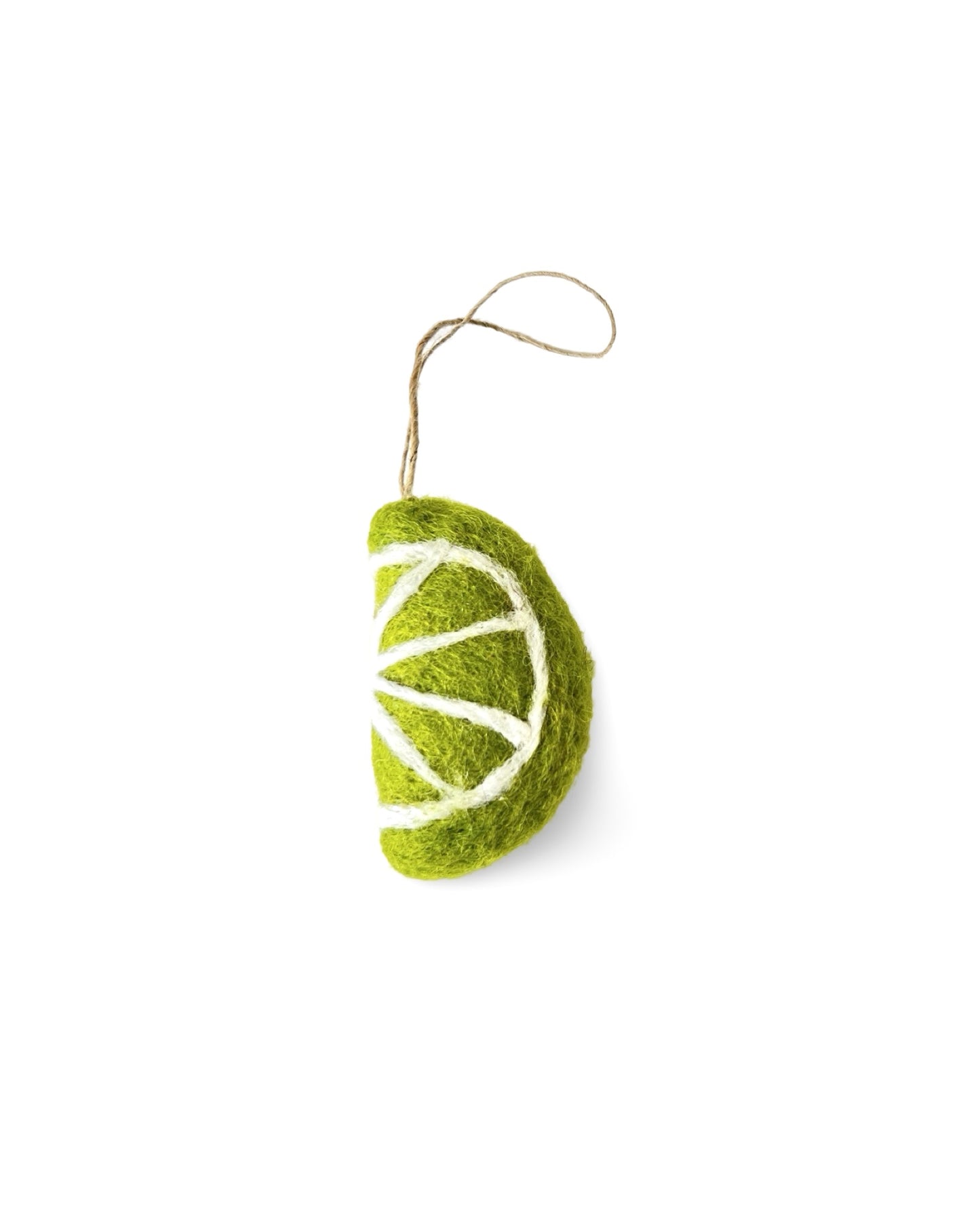 Lime Slice Felted Wool hanging Ornament