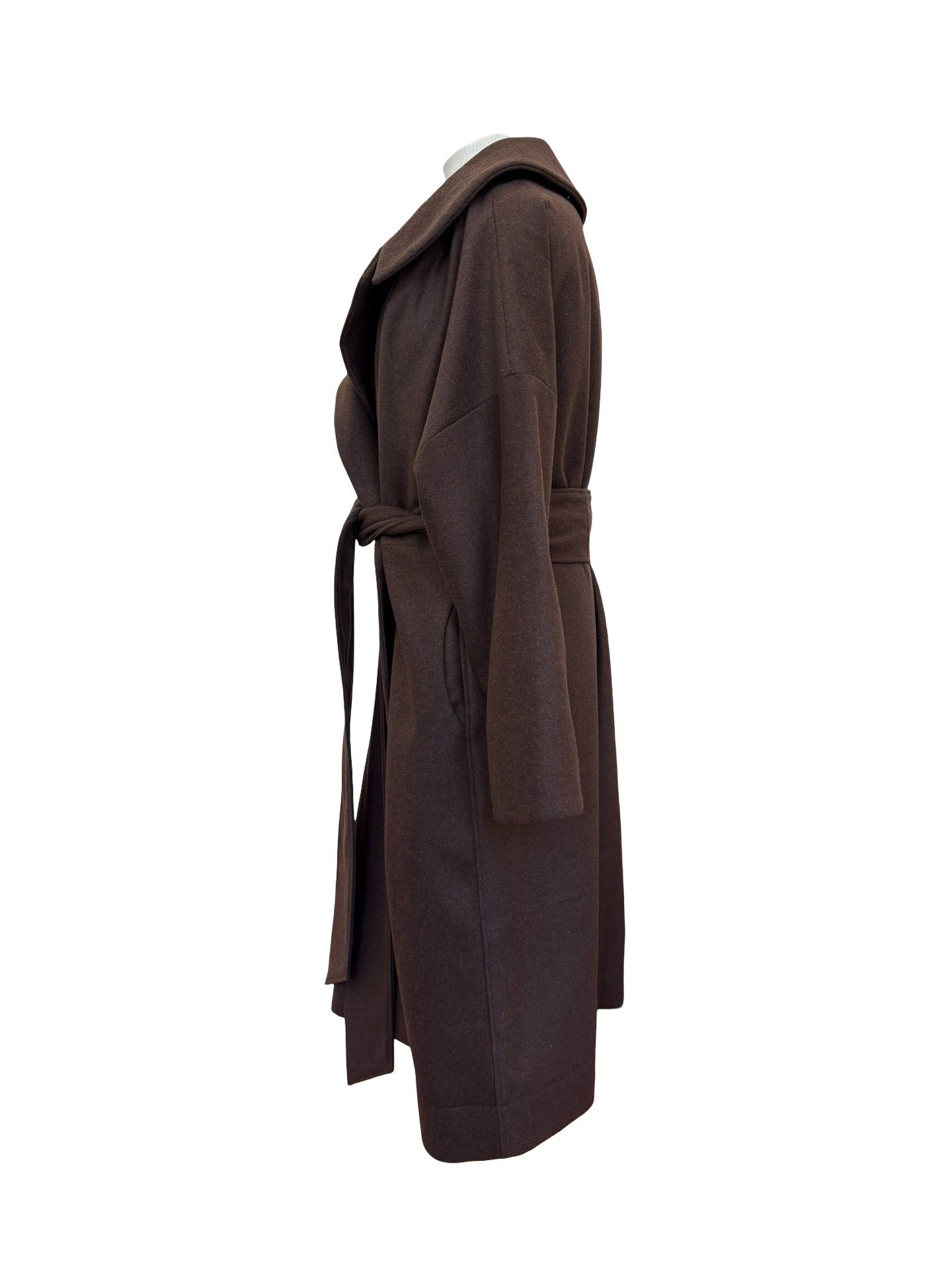 Wool Blend "Niki" Coat - Chocolate