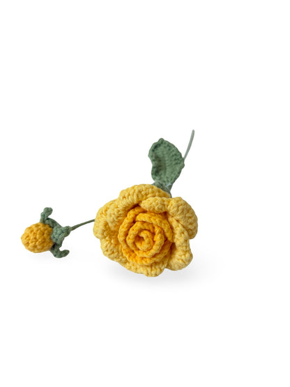 Crocheted Rosa - Yellow