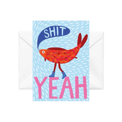 Shit Yeah - illustrated card by Studio Soph