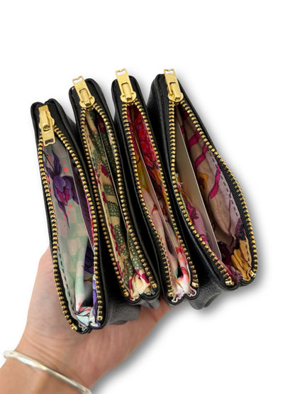 Leather Coin Purse - 12cm - Black
