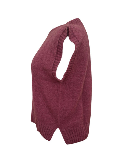 Serene Possum Merino Vest - Orchid