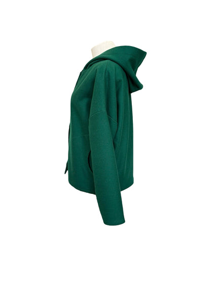 "Ava" Wool Blend Jacket - Emerald Green