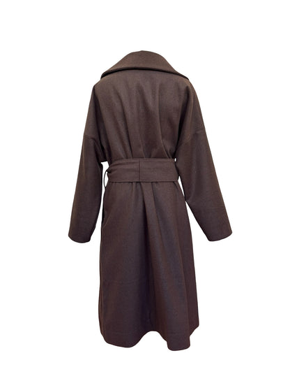 Wool Blend "Niki" Coat - Chocolate