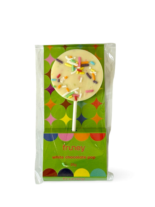 White Chocolate & Popping Candy Pop - 25g