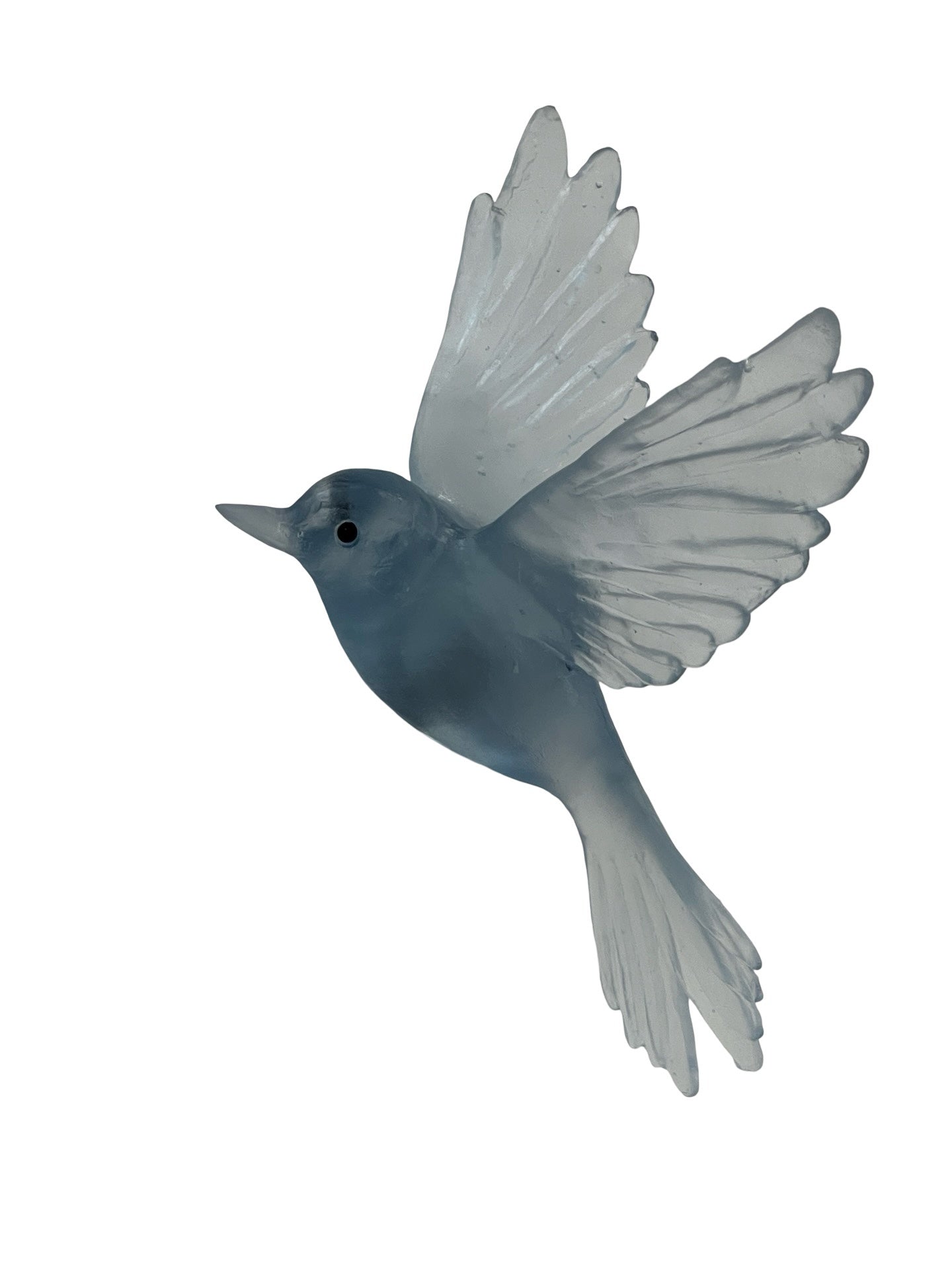 Fernbird / Mātātā - Pale Steel - Glass artwork by Luke Jacomb