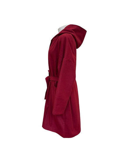 "Tiggy" Wool Blend Coat - Burgundy