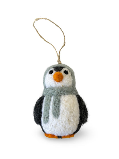Felted Wool Penguin - Ice Blue
