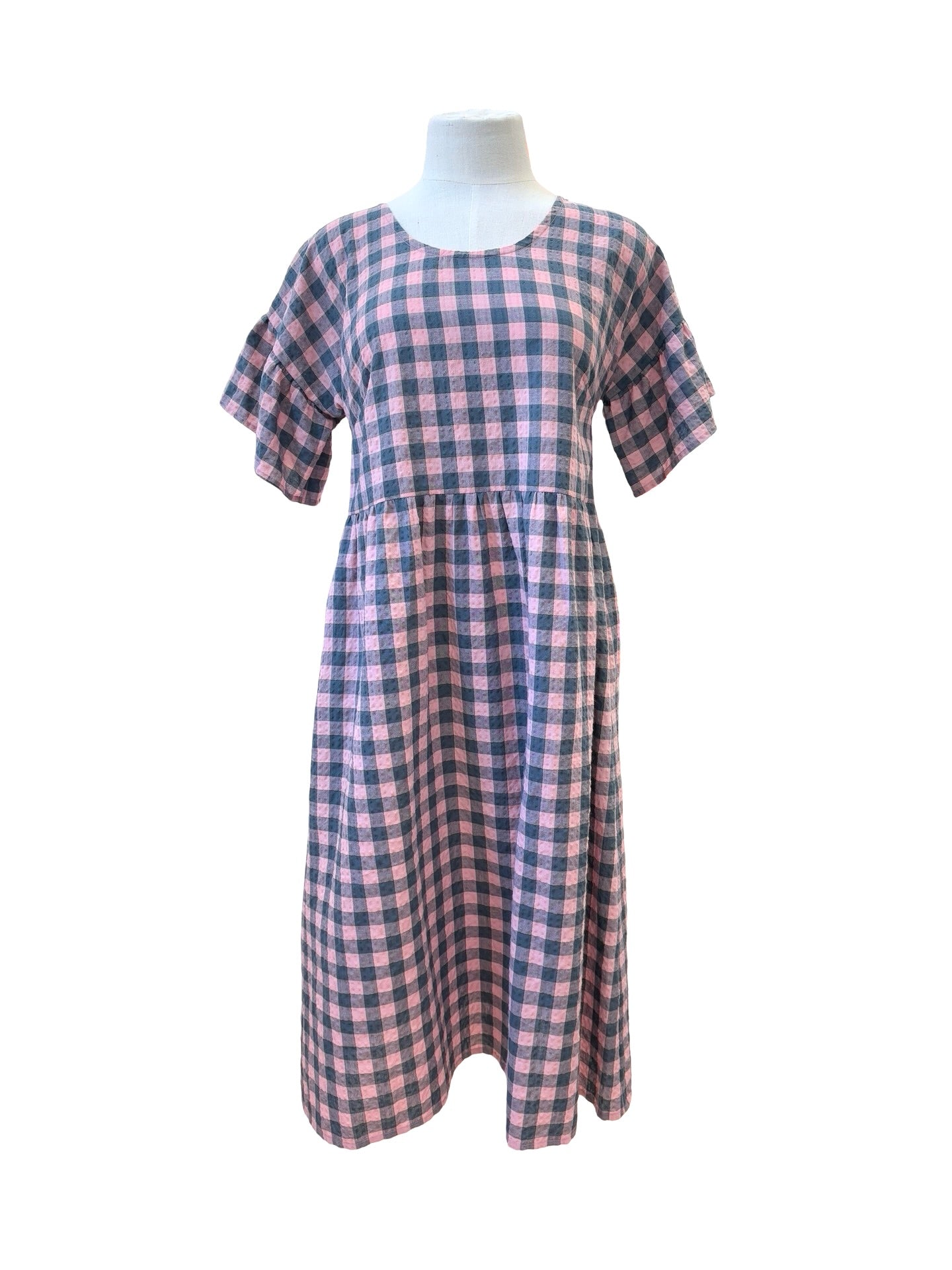 Amelia Dress - Pink Gingham