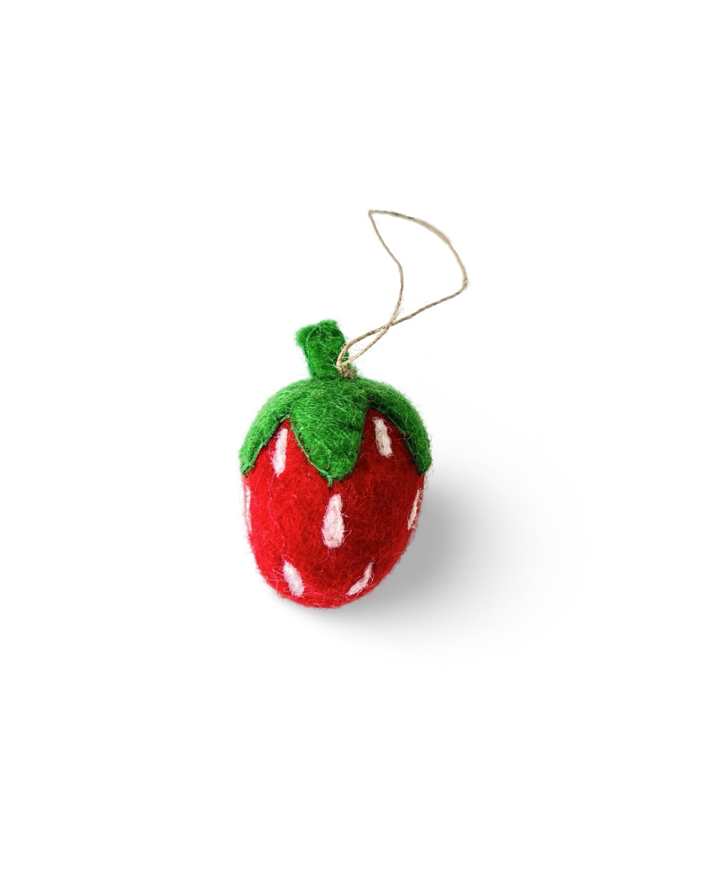 Strawberry Felted wool hanging  Ornament