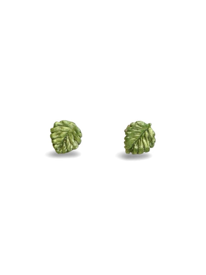 Beech Leaf Studs - hand painted by Lily Griffin - INC exclusive