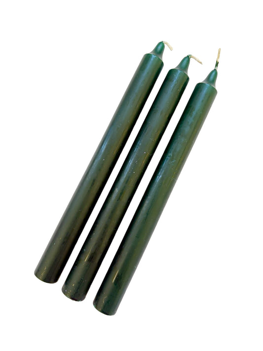 Hunter Green Coloured Candle - 240mm