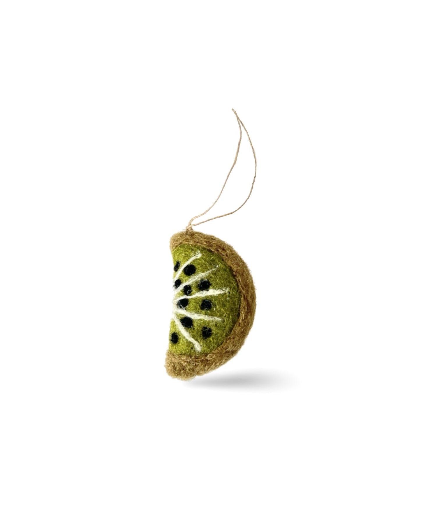 Felted Kiwifruit Christmas Ornament