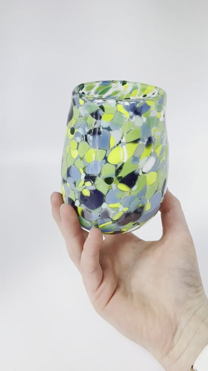 Handblown Glass Tumbler - Forest Lake