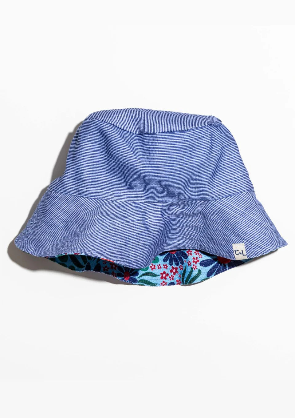 Reversible Bucket Hat - Thin Pin Blue / Meadow
