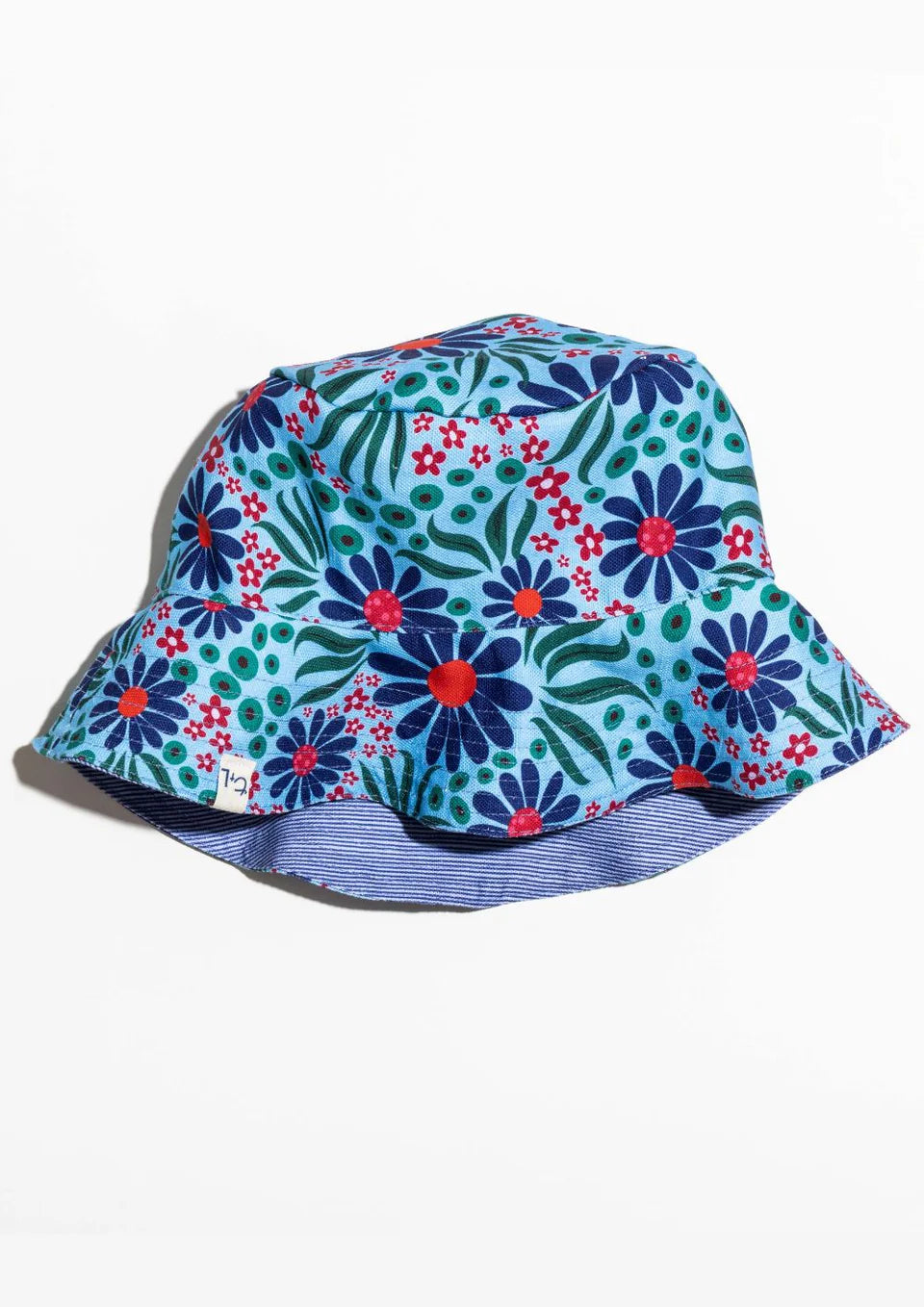 Reversible Bucket Hat - Thin Pin Blue / Meadow