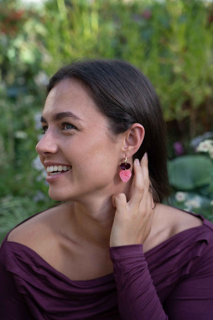 Dune Earrings - Coral