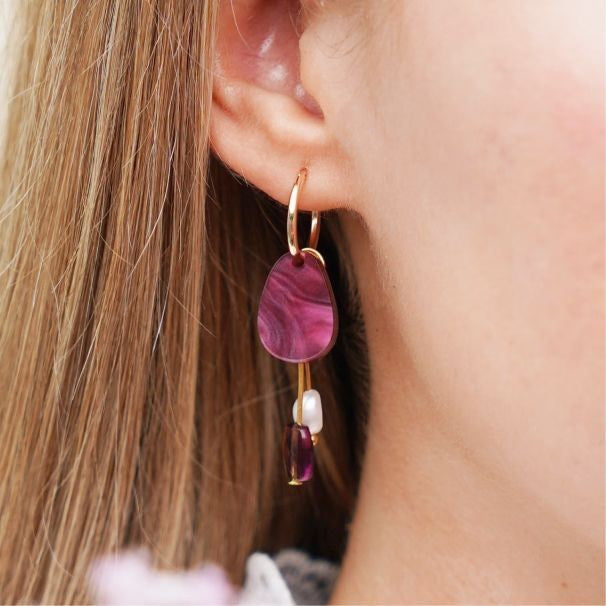 Chloe Earrings - Magenta