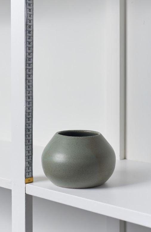 Handmade Ceramic Vase - Green, 9cm x 14cm (#9)