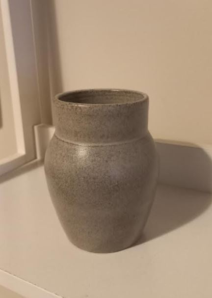 Handmade Ceramic Vase - Grey, 12cm x 10cm (#20)