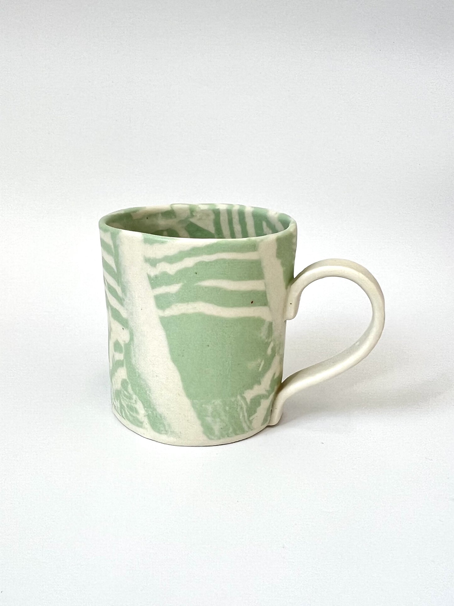 Ceramic Nerikomi Mug - Large - Mint (Mixed)