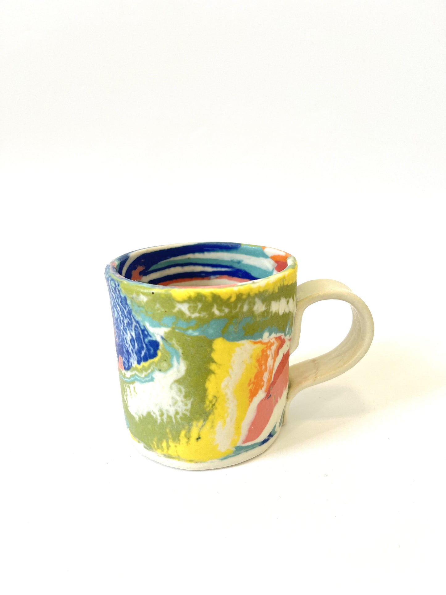 Ceramic Nerikomi Mug - Medium - Rainbow (Mixed)