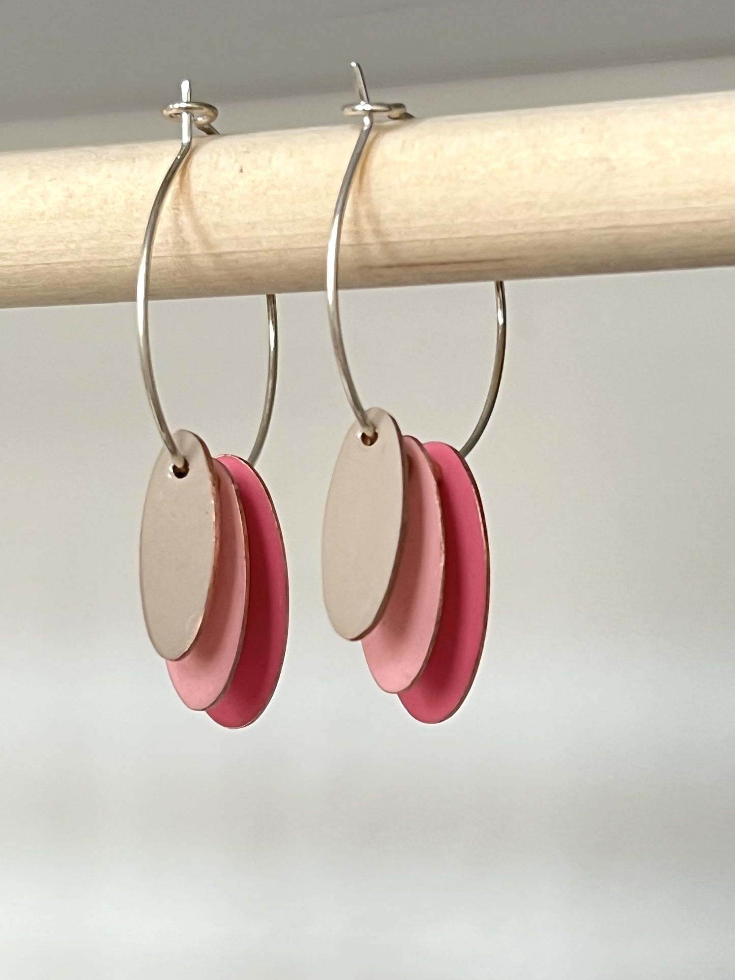 Hoops & Drops Earrings - Neon, Pink, Sand