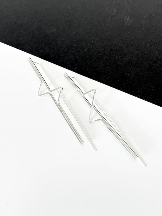Long-Stem Triangle Threader Earrings