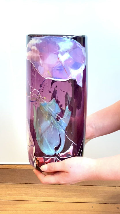 Violet Shard Cylinder Vase