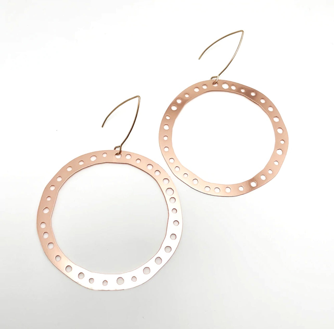 Giant Dotty hoops in rose gold